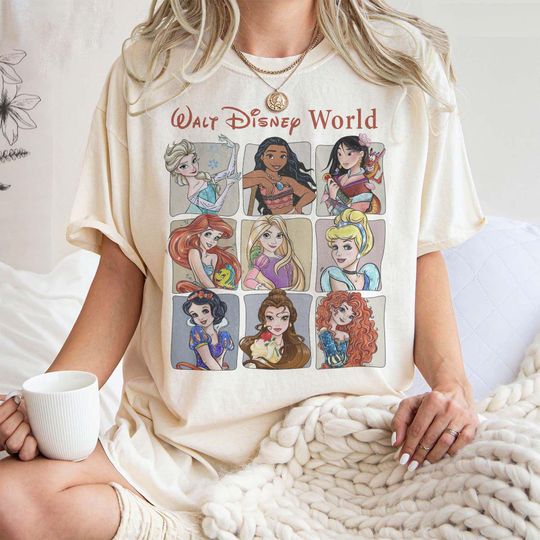 Discover Retro Disney Princess Shirts, Vintage Disney Princess , Disney Family matching shirt, Funny Princess Disney Shirt, Disney Family Trip Shirt