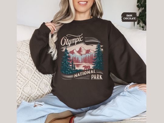 Olympic National Park Sweatshirt, Retro Washington Sweater, Olympic National Park