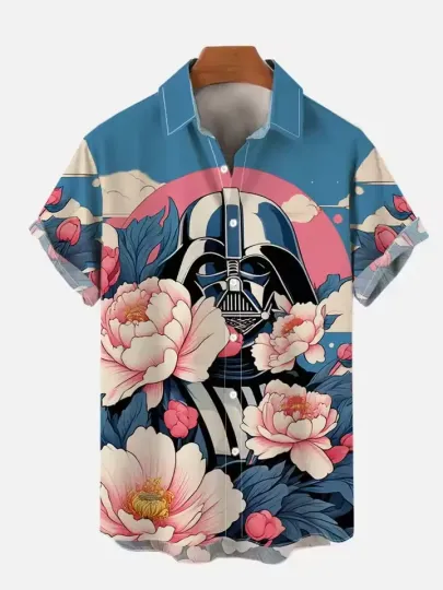 Discover Disney Star Wars Darth Vader With Pink Flowers Hawaiian Shirt
