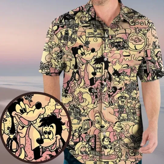 Discover Disney Goofy Movie Max And Goofy 90s Nostalgia Tropical Summer Hawaiian Shirt