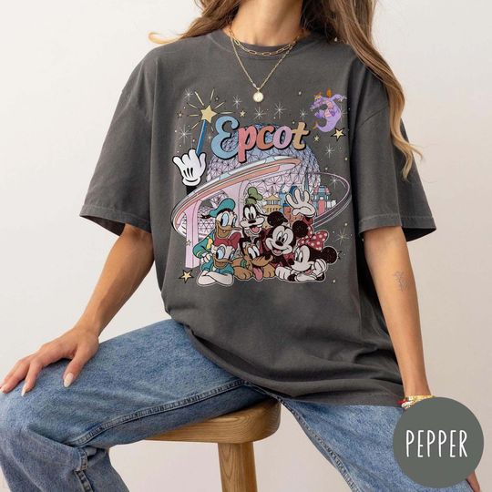 Discover Mickey & friends Epcot center shirt, Figment Epcot shirt, World traveler Epcot Tee, Disney world shirts, Family Disney vacation shirt