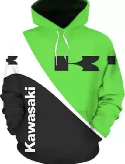 Discover Kawassakii hoodie men new Logo Sweatshirt Green Black Sweatshirt
