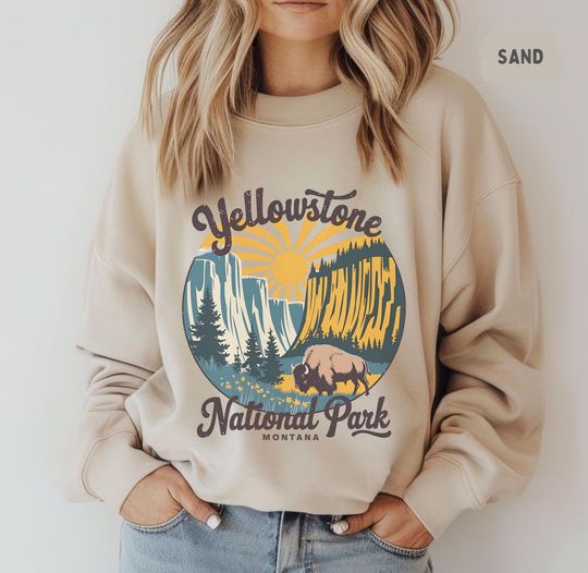 Discover YStone National Park Sweatshirt, Unisex Crewneck Jumper, Mountain Lover Gift, Outdoor Enthusiast Apparel, National Park Adventure Top,