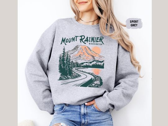 Mount Rainier National Park Sweatshirt, Vintage Washington Sweatshirt, Mount Rainier National Park gifts