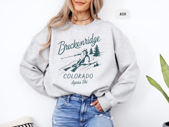 Vintage Breckenridge Ski Sweatshirt, Retro Winter Mountain Jumper, Skiing Sweater, Cozy Snow Lodge Apparel, Gift for Ski