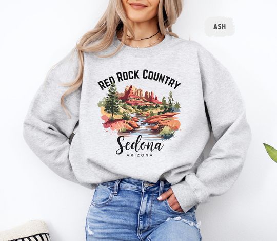 Sedona Arizonna Sweatshirt, Rock Vibes Sweatshirt, Southwest Desert Jumper, Cozy Vacation Apparel, Mountain Hike Clothing