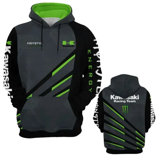 Discover Kawassakii Hoodie Racing Biker Sweatshirt for Riders with Monster