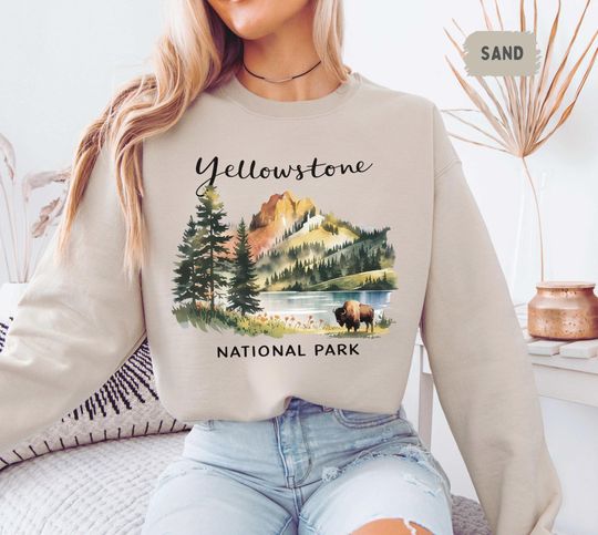 Discover YStone National Park Sweatshirt, Unisex Crewneck Jumper, National Park Apparel, Nature Lover Gift, Outdoor Adventure Clothing