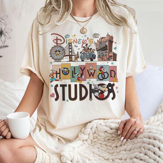 Discover Vintage Disney Hollywood Studios Shirt, Retro Disneyland Shirt, Hollywood Studios Trip 2025 Shirt, Disney Family Vacation Shirts
