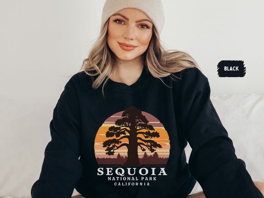 Vintage Sequoia National Park Sweatshirt, California Sweatshirt, Giant Sequoia Hiking Sweatshirt, Redwood Sweatshirt, California Trip Gift, National Park
