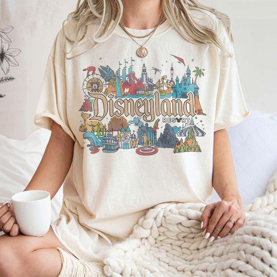 Discover Vintage Disneyland Resort Comfort Colors Shirt, Retro Disneyland Parks Shirt, Magic Kingdom Shirt, Disneyworld Shirts, Disney Family Shirts