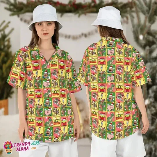 Discover Santa Toy Story Woody Alien Christmas Disney Hawaiian Shirt
