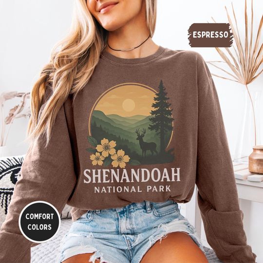 Retro Shenandoah National Park Sweatshirt, Vintage Nature Sweatshirt, Gift for Hikers, Mountain Lover