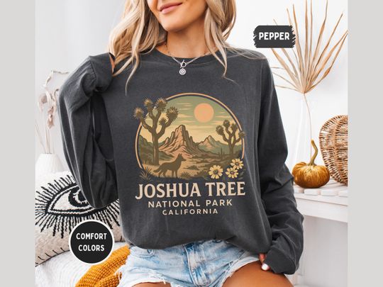 Retro Joshua Tree National Park Sweatshirt, Vintage Desert Sweatshirt, Southwest Nature Lover Gift