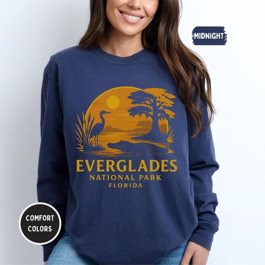 Retro Everglades National Park Sweatshirt, Vintage Nature Lover Gift, Florida
