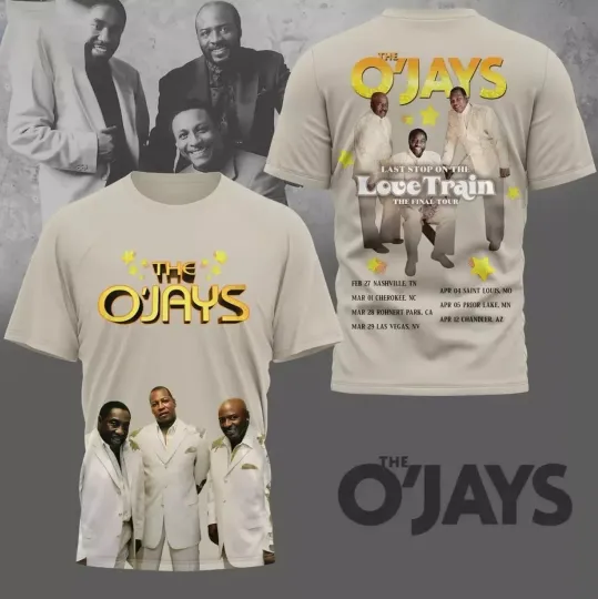 Discover The O Jays – Last Stop On The Love Train The Final Tour 3D T-Shirt