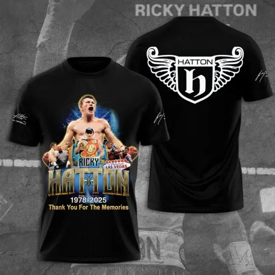 Discover Ricky Hatton 1978-2025 Thank You AOP T-Shirt4