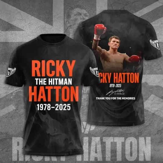 Ricky Hatton The Hitman 1978-2025 Thank You AOP T-Shirt6