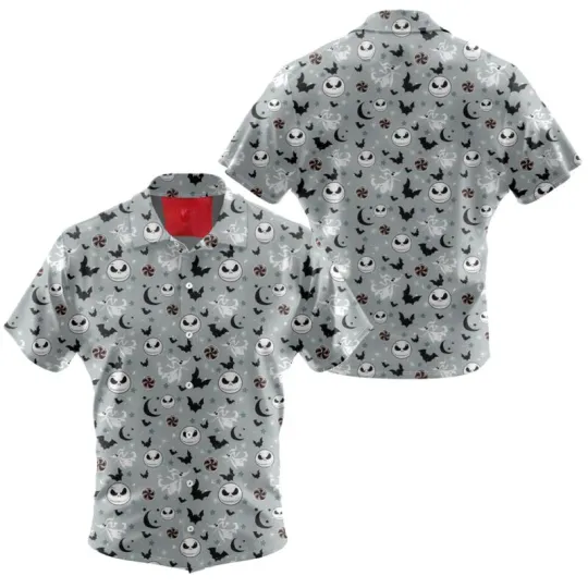 Discover Disney The Nightmare Before Christmas Jack Skellington Grey Hawaiian Shirt