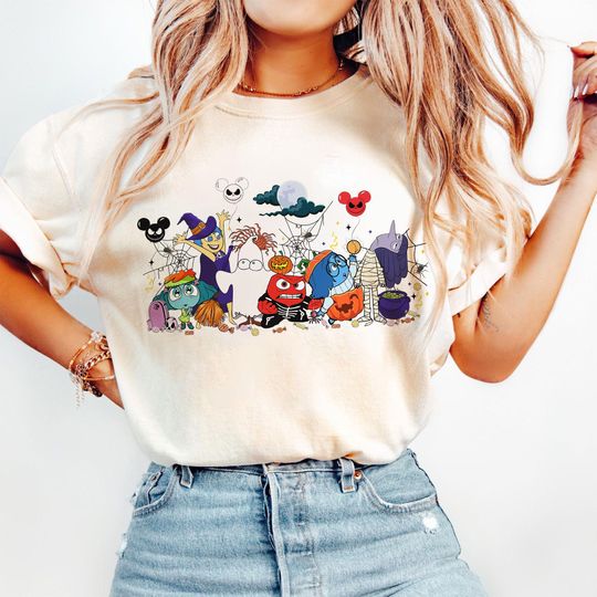 Discover Disney Inside Out 2 Friends Halloween Shirt, Mental Health Shirt, Pixar Inside Out Feelings Shirt, Core Memory Day Tee, Disneyland Trip Tee