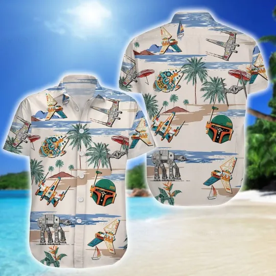 Discover Disney Star Wars Summer Beach Starwars Icons Aloha Hawaiian Shirt