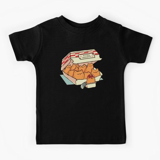 Kitten Nuggets Fast Food Cat by Tobe Fonseca Kids T-Shirt