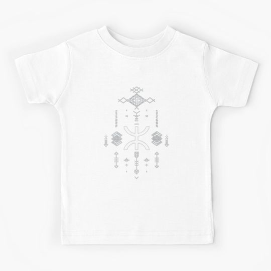 Discover Amazigh Unity – Geometric Tribal Harmony Kids T-Shirt