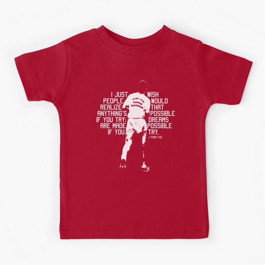 Discover Terry Fox - Quote Kids T-Shirt