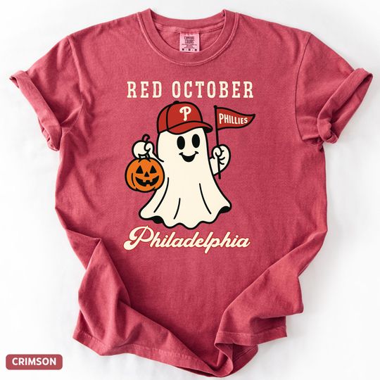 Discover Red October Halloween Ghost Comfort Colors T-Shirt, Philadelphia T-Shirt