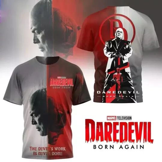 Daredevil Born Again The Devil Work Is Never Done 3D T-Shirt Unisex For Fan