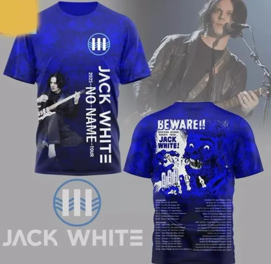 Discover JackWhite 2025 No Name Tour 3D T-Shirt