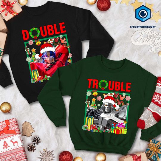 Optimus Prime and Megatron Transformers One Couple Christmas Shirt Couple Matching Sweater Xmas Party Couple Tee The Transformers Shirt