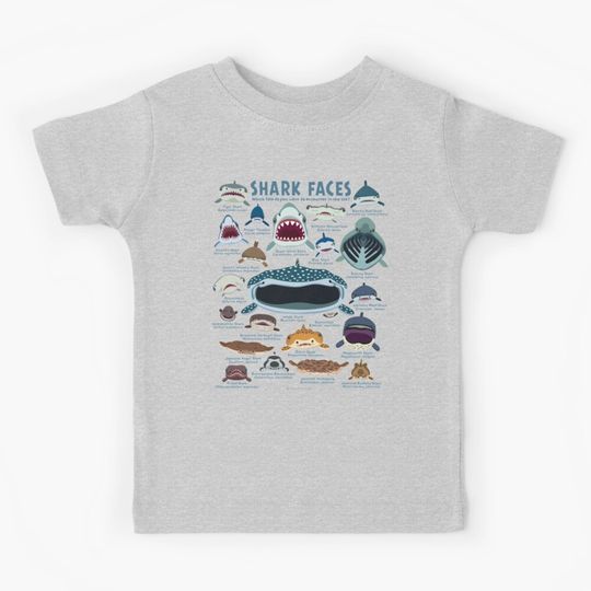 Shark Faces Kids T-Shirt
