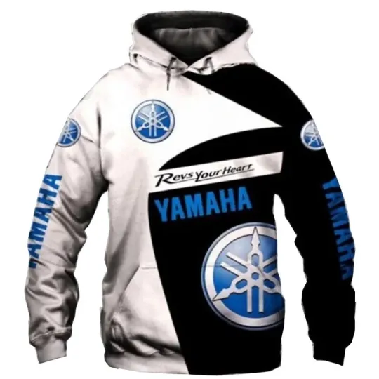 Discover Yaamaha Racing 3D Hoodie - MotoGP Motorcycle Sweatshirt - Yamaha Biker Pullover