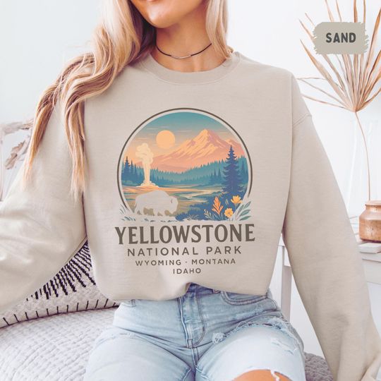 Retro YStone National Park Sweatshirt, Vintage National Park Jumper, Nature Lover Sweatshirt, Gift for Hikers and Outdoor Enthusiasts