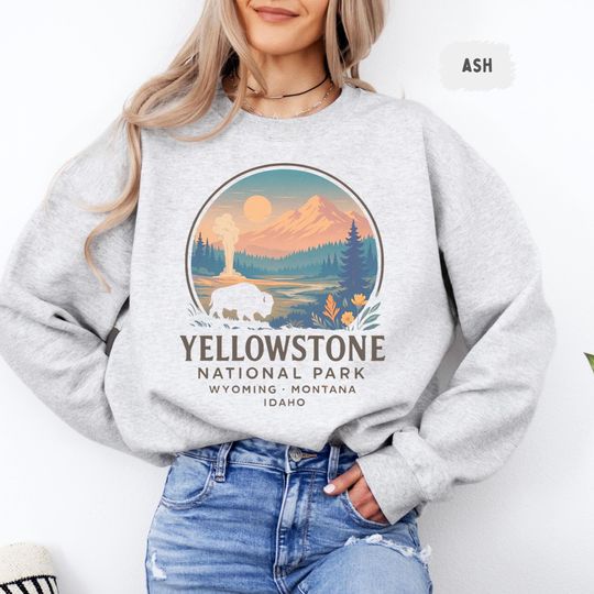 Discover Retro YStone National Park Sweatshirt, Vintage National Park Jumper, Nature Lover Sweatshirt, Gift for Hikers and Outdoor Enthusiasts
