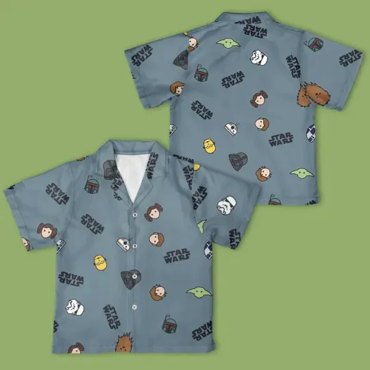 Discover Disney Star Wars Doodle Characters Hawaiian Shirt