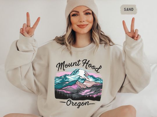 Discover Mount Hood National Forest Sweatshirt, Retro Oregon Sweatshirt, Mount Hood Sweater, Mount Hood Retro Sweatshirt