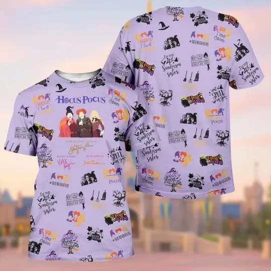 Hocus Pocus Sanderson Sisters Halloween Witches Tshirt 3D