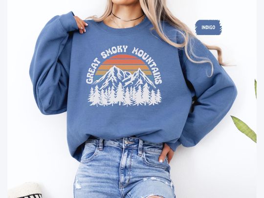 Great Smoky Mountains National Park Sweatshirt, Nature Lover Gifts, Cozy Adventure Apparel, Mountain Vacation Clothing, Outdoor Enthusiast