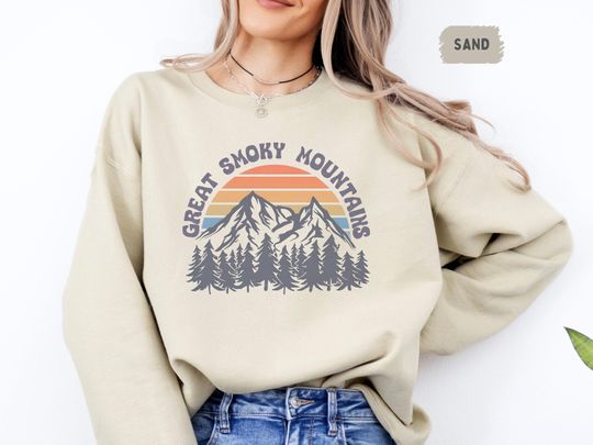 Discover Great Smoky Mountains National Park Sweatshirt, Nature Lover Gifts, Cozy Adventure Apparel, Mountain Vacation Clothing, Outdoor Enthusiast