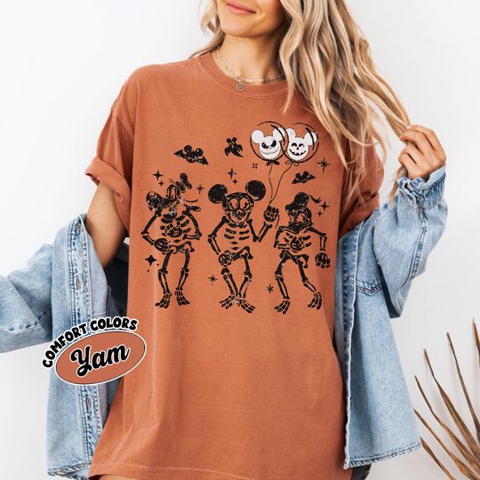 Discover Disney Halloween Skeleton Shirt, Disney Halloween Shirt, Mickey's Not So Scary, Trick Or Treat Shirt, Halloween Party Shirt, Halloween Gifts