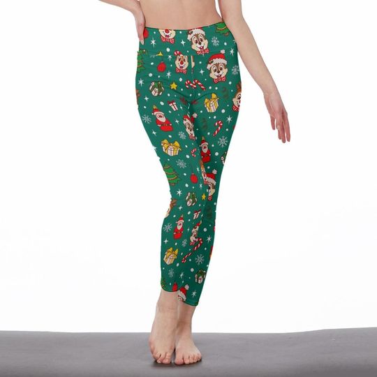 Christmas Leggings, Disney inspire Festive Holiday Yoga Pants