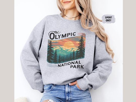 Olympic National Park Sweatshirt, Washington State Vintage Sweatshirt, Olympic Family Trip Pacific Northwest Sweatshirt, Olympic Park Camping Sweatshirt