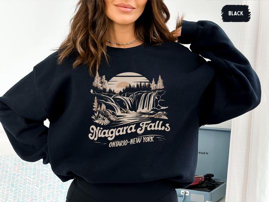 Discover Niagara Falls Sweatshirt, Vintage Ontario Canada Sweater, New York State travel Sweatshirt, Niagara Falls Souvenir