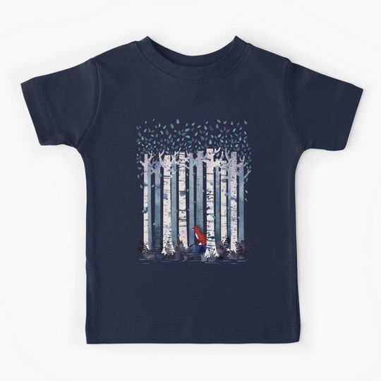 Discover The Birches (in Blue) Kids T-Shirt
