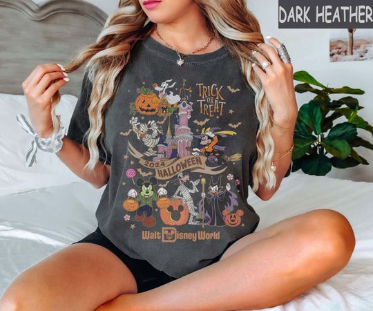 Discover Vintage Walt Disneyworld Halloween  Shirt, Mickey's Not So Scary Halloween Party Shirt, Mickey And Friends Halloween Shirt, Halloween Gift