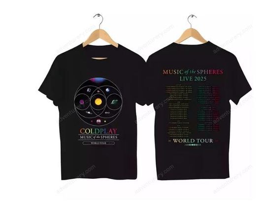Discover 2025 Coldplay World Tour Double Sided T-Shirt Men’s Classic T-Shirt