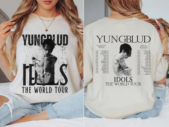YUNG.BLUD Idols World Tour T-Shirt - Retro Concert Band Tee