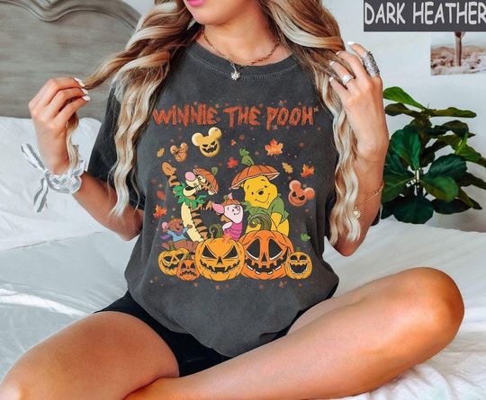 Discover Retro Winnie the Pooh Halloween Shirt, Halloween Tshirt, Disney Trip 2024 Tee, Halloween Gifts,  Halloween Party Shirt, Disneyland Halloween
